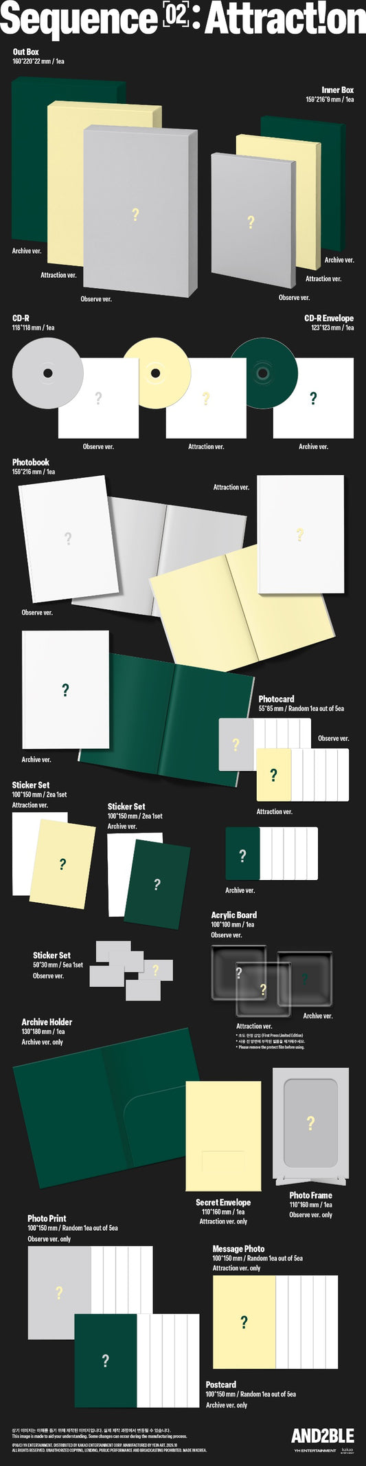 PRE-ORDER: AND2BLE 2nd Mini Album - Sequence 02: Attraction (Random)