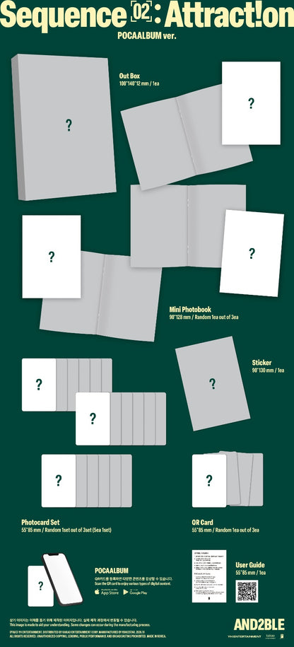 PRE-ORDER: AND2BLE 2nd Mini Album - Sequence 02: Attraction (POCA Album Ver.)