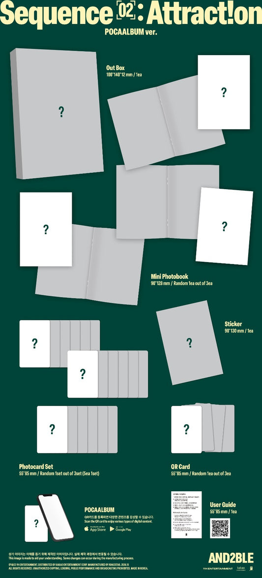 PRE-ORDER: AND2BLE 2nd Mini Album - Sequence 02: Attraction (POCA Album Ver.)