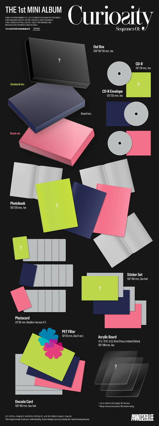 PRE-ORDER: AND2BLE 1st Mini Album - Sequence 01: Curiosity (Random)