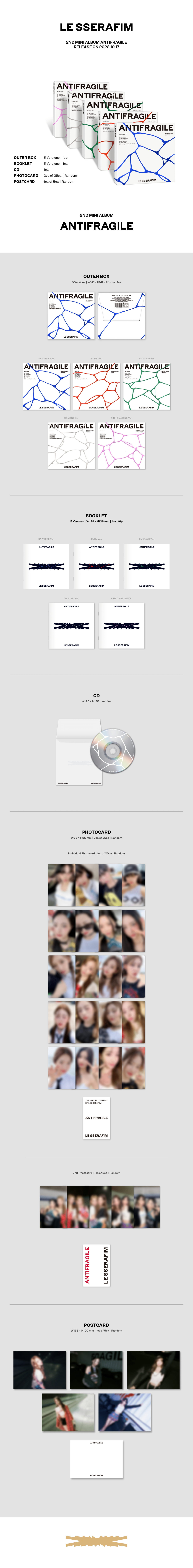 [PRE-OWNED] LE SSERAFIM Mini Album Vol. 2 - ANTIFRAGILE (COMPACT Ver.)