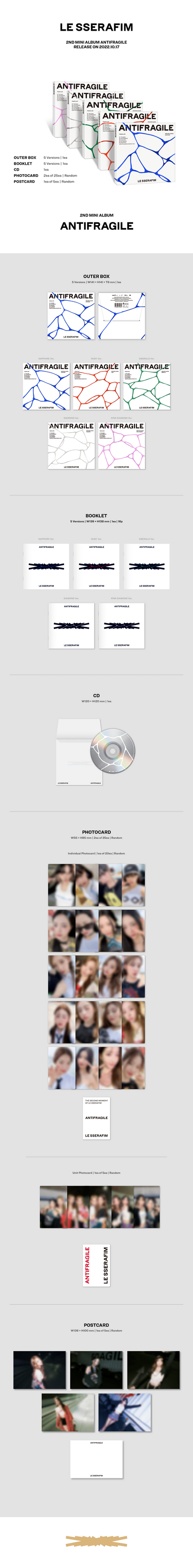 [PRE-OWNED] LE SSERAFIM Mini Album Vol. 2 - ANTIFRAGILE (COMPACT Ver.)