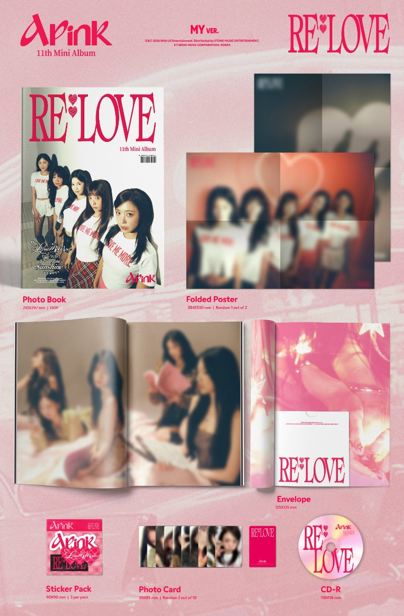 Apink 11th Mini Album - RE : LOVE (Random)
