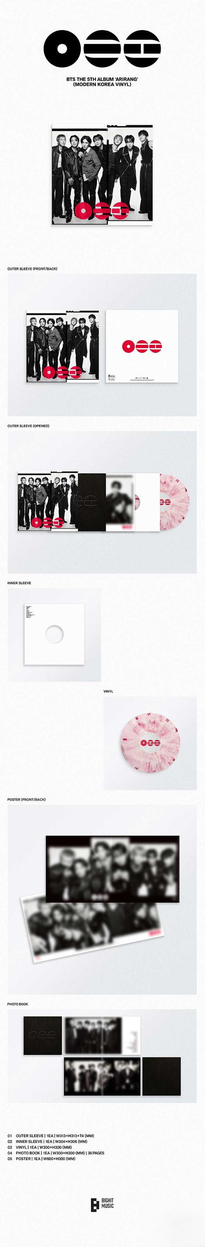 BTS The 5th Album - ARIRANG (Modern Korea Vinyl)