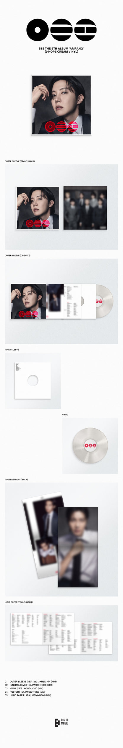 BTS The 5th Album - ARIRANG (Standard Vinyl Ver.) (Random)