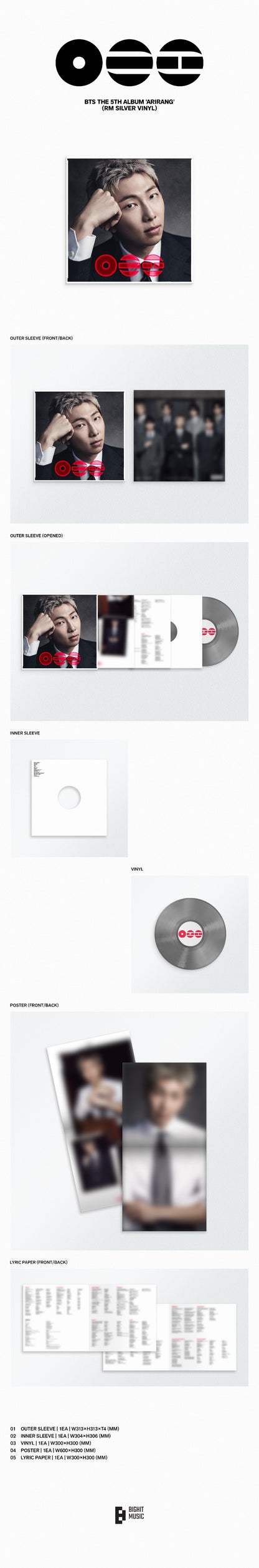 BTS The 5th Album - ARIRANG (Standard Vinyl Ver.) (Random)