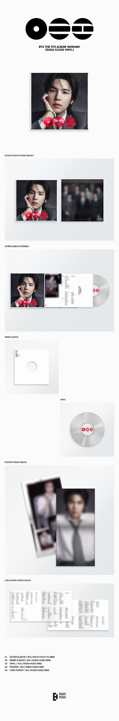 BTS The 5th Album - ARIRANG (Standard Vinyl Ver.) (Random)