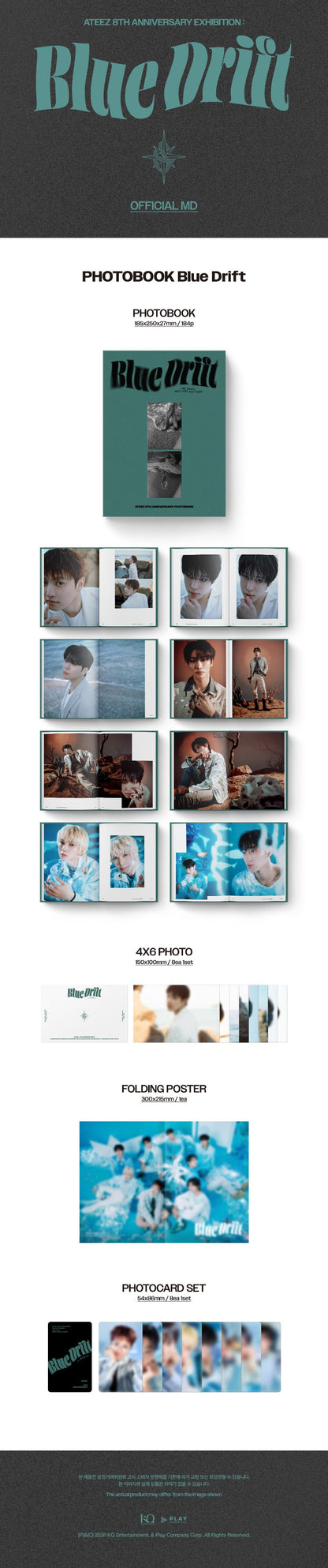 PRE-ORDER: ATEEZ 8th Anniversary Photobook - Blue Drift