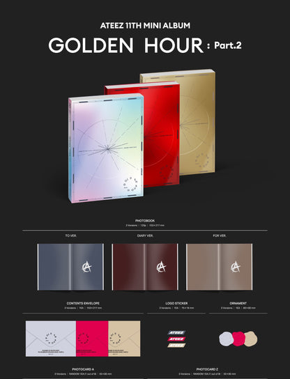 ATEEZ 11th Mini Album – GOLDEN HOUR : Part.2 (Random)