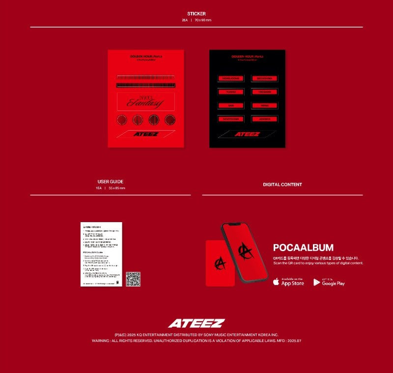 ATEEZ 12th Mini Album – GOLDEN HOUR : Part.3 (In Your Fantasy Edition) (POCA Album Ver.)