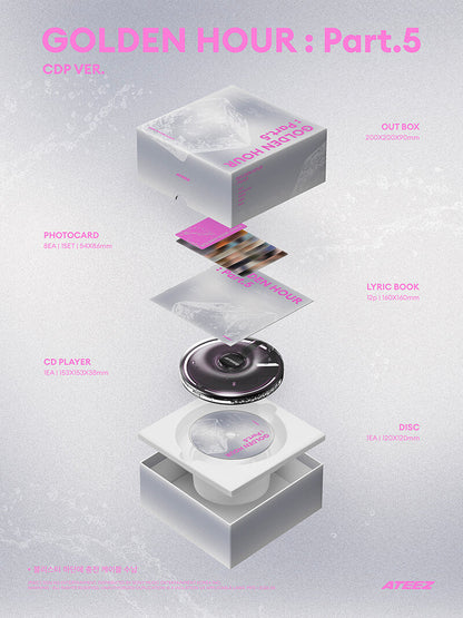 PRE-ORDER: ATEEZ 14th Mini Album - GOLDEN HOUR : Part.5 (CDP Ver.)