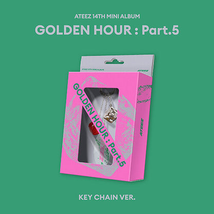 PRE-ORDER: ATEEZ 14th Mini Album - GOLDEN HOUR : Part.5 (Keychain Ver.)