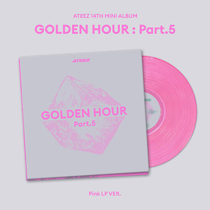PRE-ORDER: ATEEZ 14th Mini Album - GOLDEN HOUR : Part.5 (Pink LP Ver.)