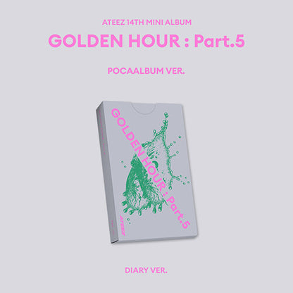 PRE-ORDER: ATEEZ 14th Mini Album - GOLDEN HOUR : Part.5 (POCA Album Ver.) (Random)