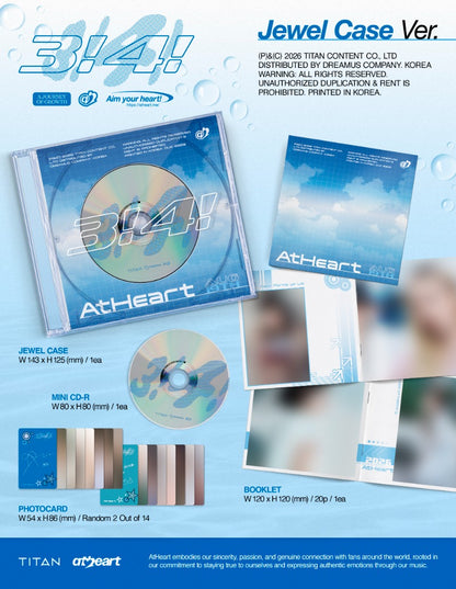 PRE-ORDER: AtHeart 2nd Single Album - 3!4! (Jewel Case Ver.)