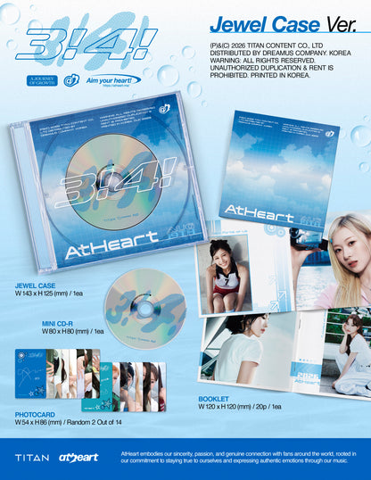 AtHeart 2nd Single Album - 3!4! (Jewel Case Ver.)