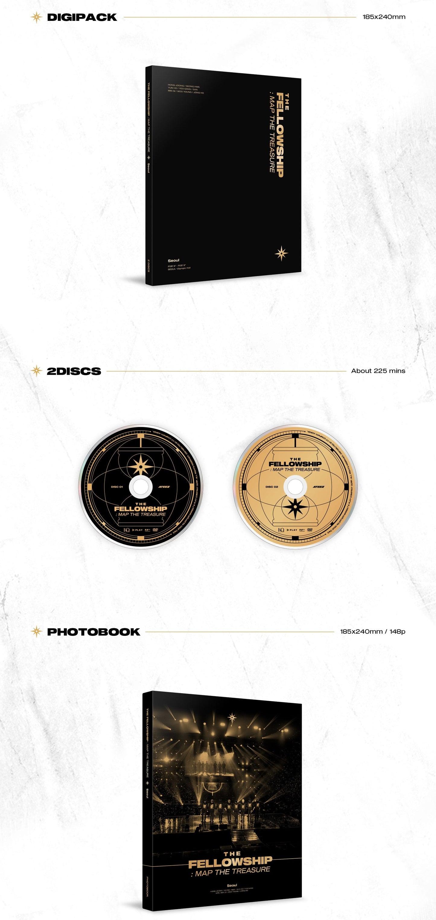 [PRE-OWNED] ATEEZ World Tour The Fellowship : Map The Treasure [Seoul DVD]