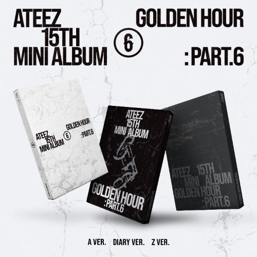 PRE-ORDER: ATEEZ 15th Mini Album - GOLDEN HOUR : Part.6 (Random)