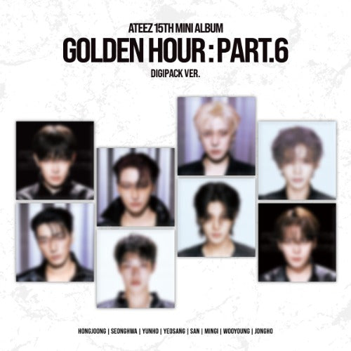 PRE-ORDER: ATEEZ 15th Mini Album - GOLDEN HOUR : Part.6 (Digipack Ver.) (Random)