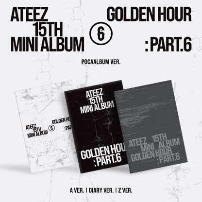 PRE-ORDER: ATEEZ 15th Mini Album - GOLDEN HOUR : Part.6 (POCA Album Ver.) (Random)