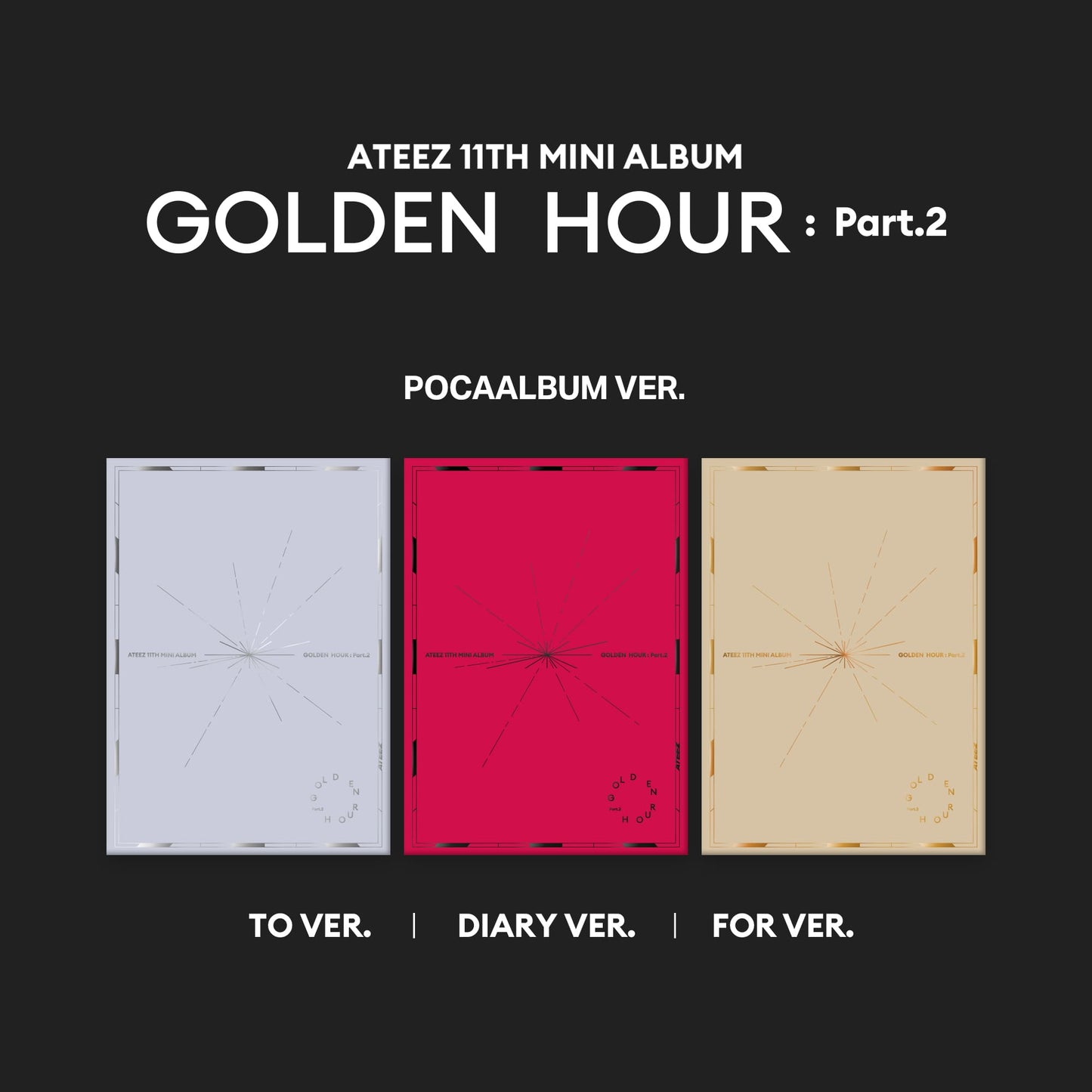 ATEEZ 11th Mini Album – GOLDEN HOUR : Part.2 (POCAALBUM VER.) (Random)
