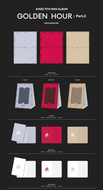 ATEEZ 11th Mini Album – GOLDEN HOUR : Part.2 (POCAALBUM VER.) (Random)