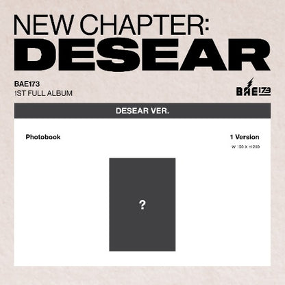 Album cover for 'New Chapter: DESEAR' with text and a question mark symbol.