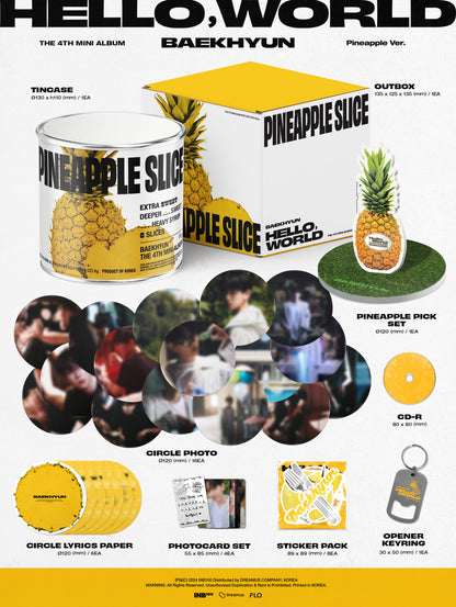 BAEK HYUN The 4th Mini Album – Hello, World (Pineapple Ver.) (Limited Edition)