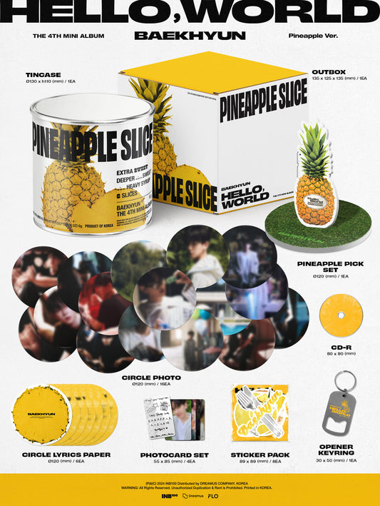 [PRE-OWNED] BAEK HYUN (EXO) The 4th Mini Album – Hello, World (Pineapple Ver.) (Limited Edition)