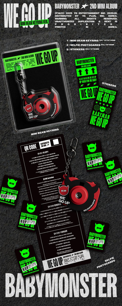 BABYMONSTER 2nd Mini Album - WE GO UP (Mini BEAM Keyring Ver.)