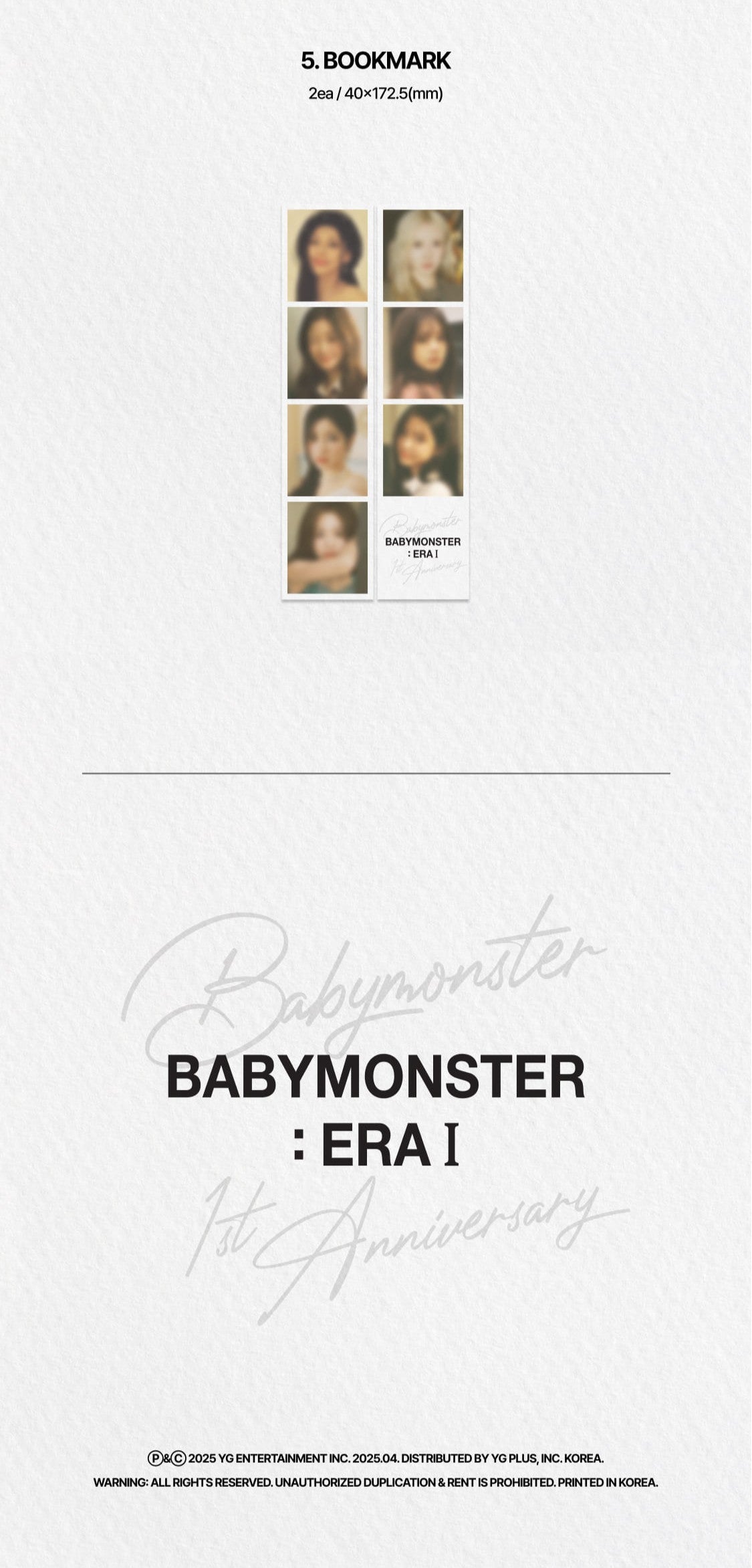 BABYMONSTER – [BABYMONSTER : ERA l] 1st Anniversary Photobook
