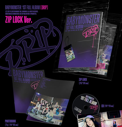 BABYMONSTER 1st FULL ALBUM – DRIP (ZIP LOCK VER.)