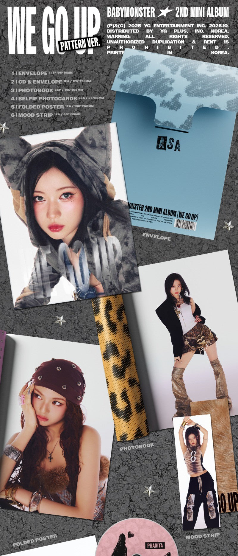 BABYMONSTER 2nd Mini Album - WE GO UP (PATTERN Ver.)
