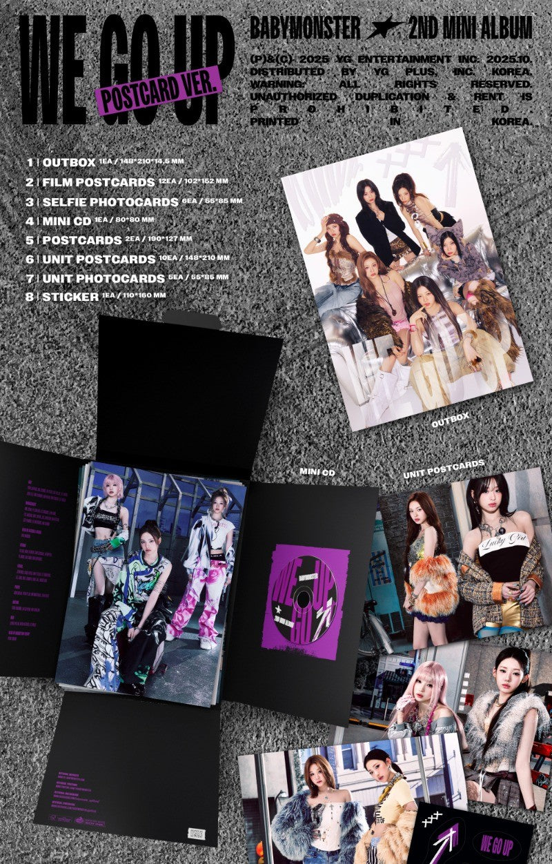 BABYMONSTER 2nd Mini Album - WE GO UP (Postcard Ver.)