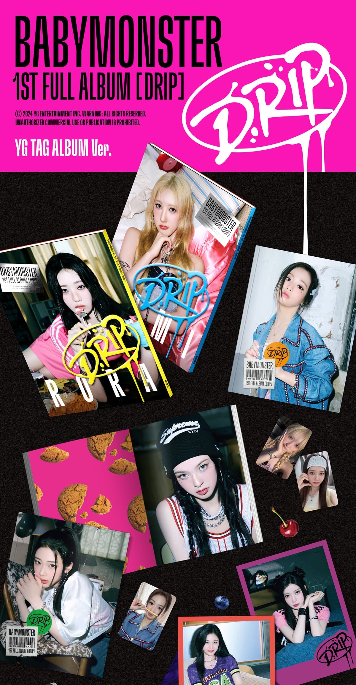 BABYMONSTER 1st FULL ALBUM – DRIP (YG TAG ALBUM Ver.) (Random)