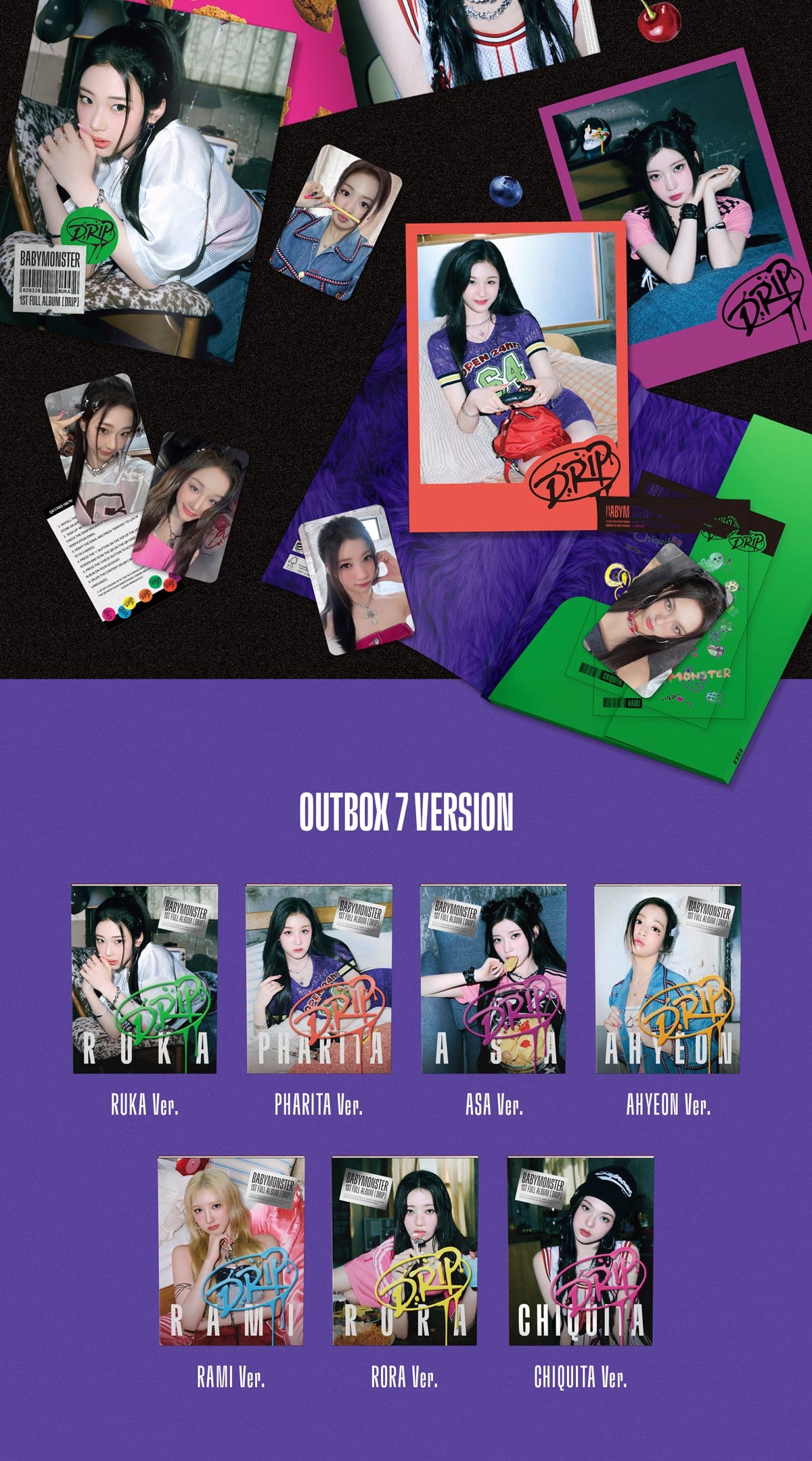 BABYMONSTER 1st FULL ALBUM – DRIP (YG TAG ALBUM Ver.) (Random)