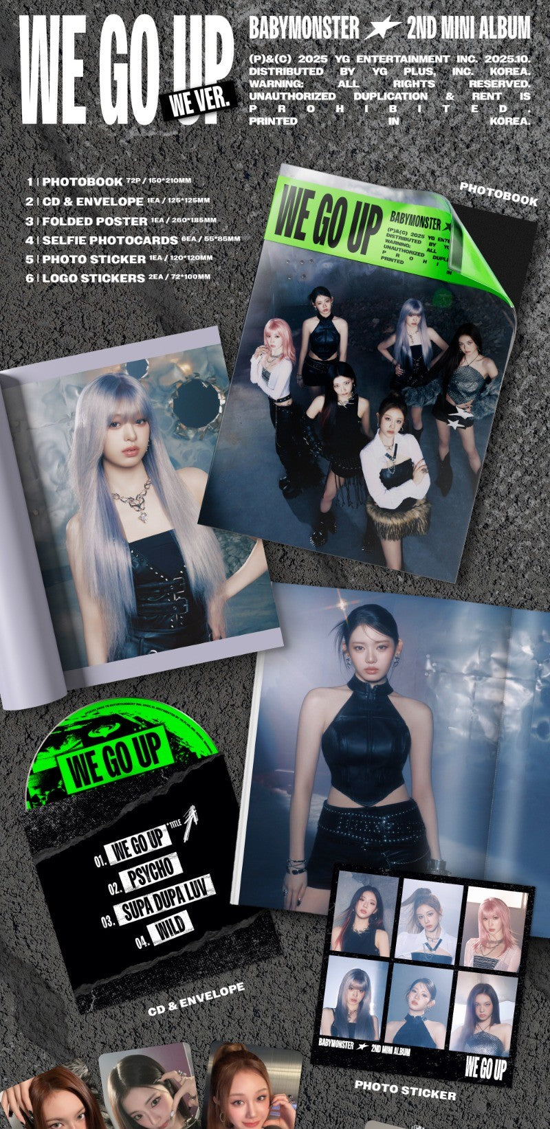 BABYMONSTER 2nd Mini Album - WE GO UP (WE Ver.)