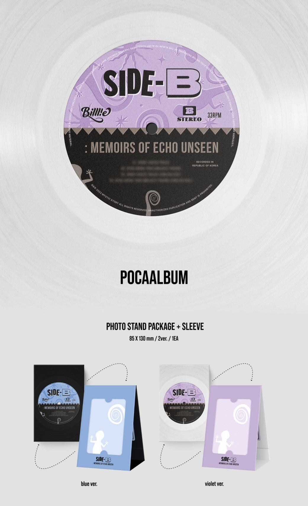 Billlie Single Album Vol. 1 – side-B : memoirs of echo unseen (POCA) (Random)