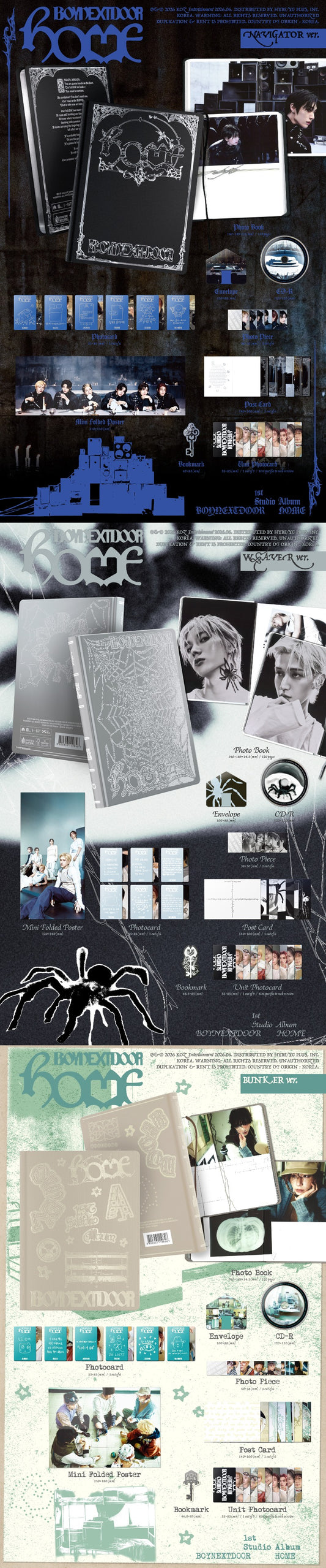 BOYNEXTDOOR 1st Studio Album - HOME (Random)