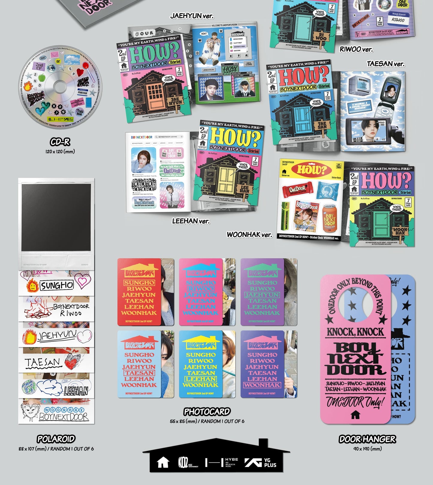 BOYNEXTDOOR 2nd EP – HOW? (Sticker Ver.) (Random)