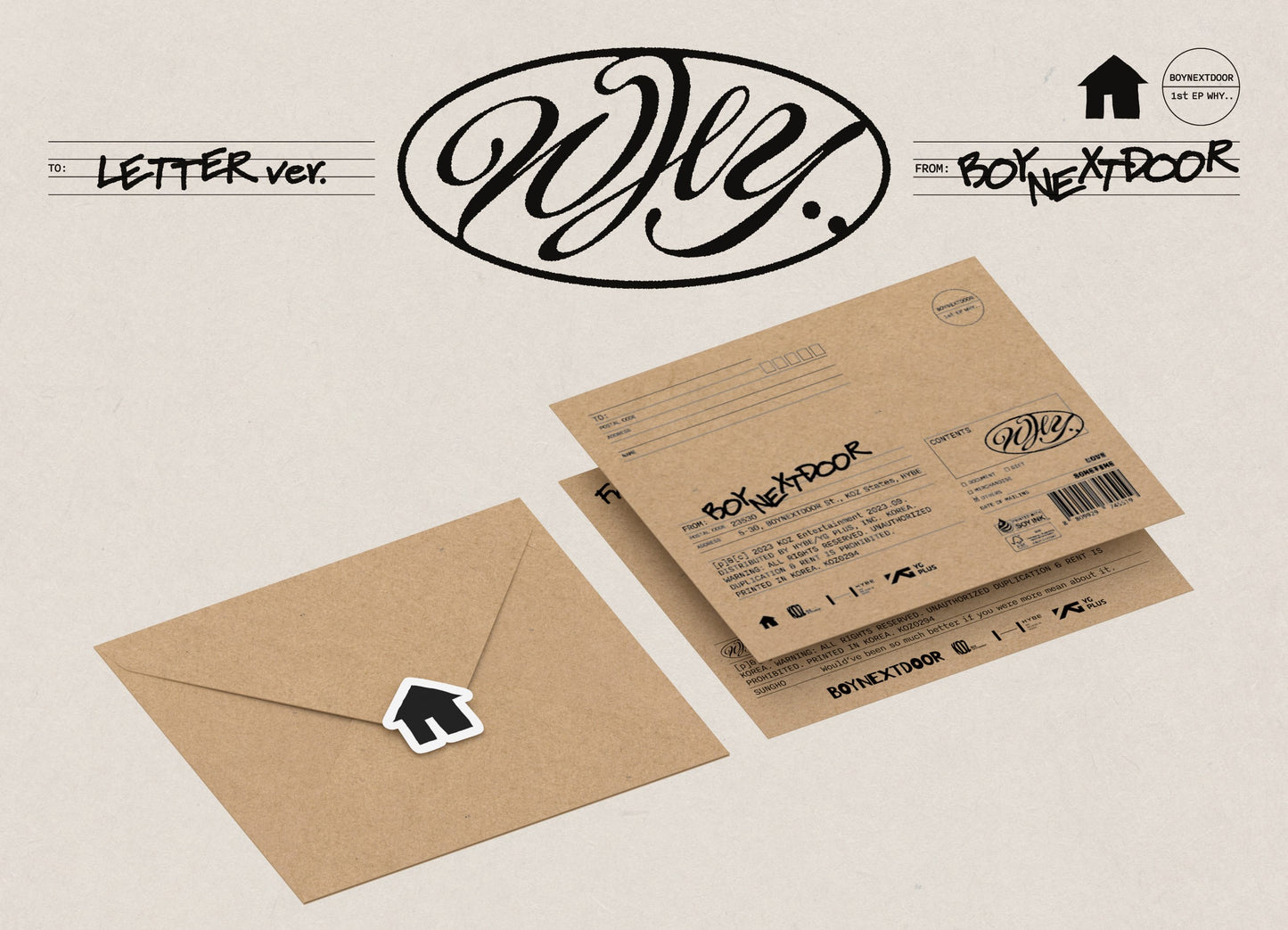 BOYNEXTDOOR 1st EP - WHY.. (LETTER Ver.) (Random)