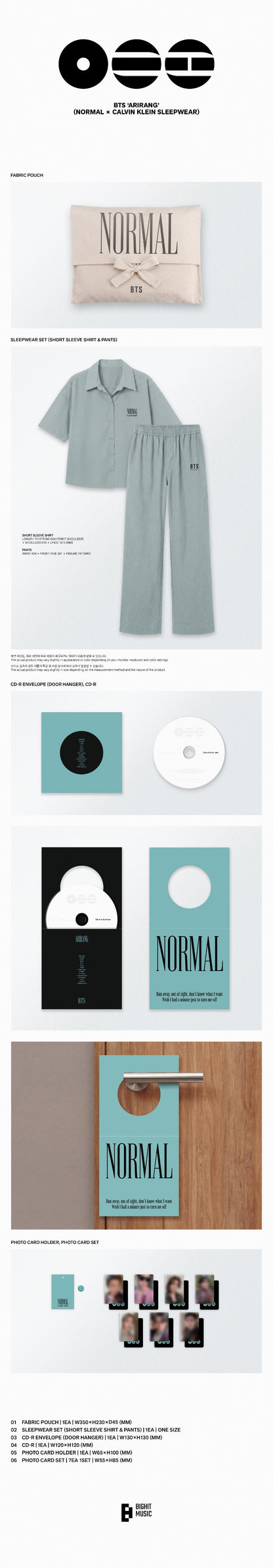 PRE-ORDER: BTS The 5th Album - ARIRANG (NORMAL x CALVIN KLEIN SLEEPWEAR)