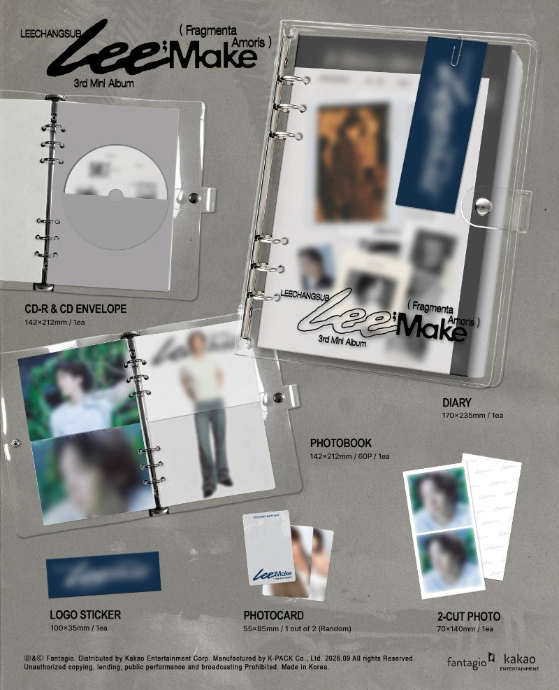 PRE-ORDER: LEE CHANGSUB (BToB) 3rd Mini Album - Lee;Make (Fragmenta Amoris)