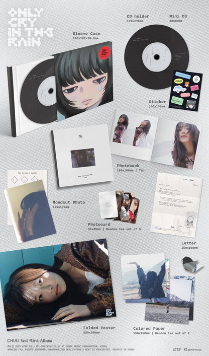 CHUU 3RD MINI ALBUM – Only cry in the rain (Random)
