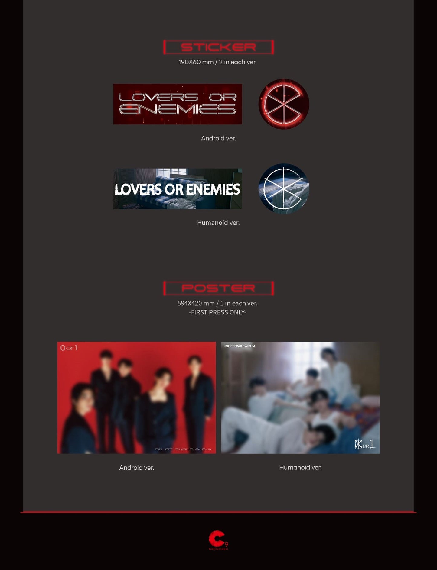 CIX 1st Single Album – 0 or 1 (Random)