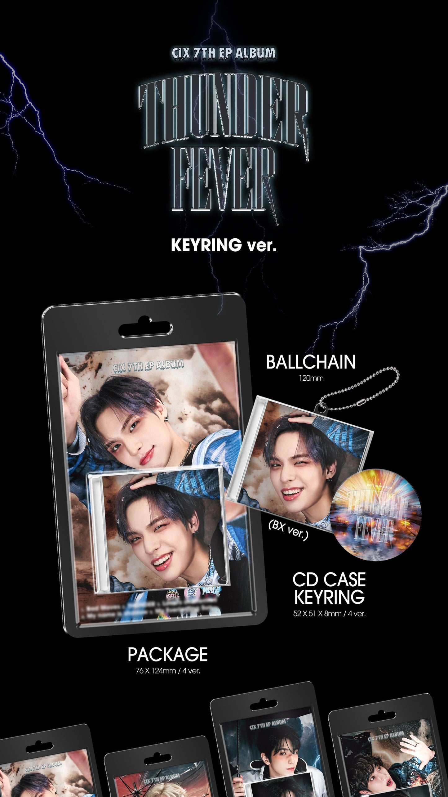 CIX 7th EP Album – THUNDER FEVER (Keyring Album) (Random)