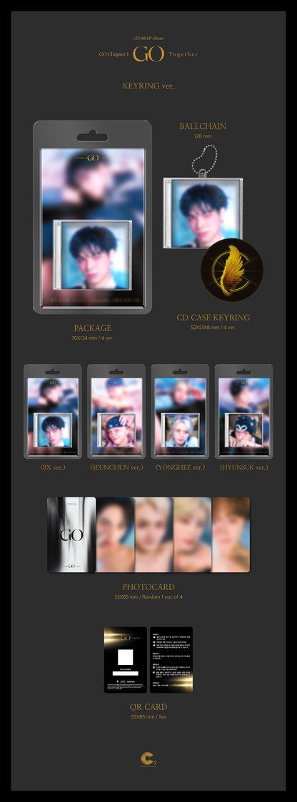 CIX 8th EP Album - GO Chapter 1 : GO Together (KEYRING Ver.) (Random)