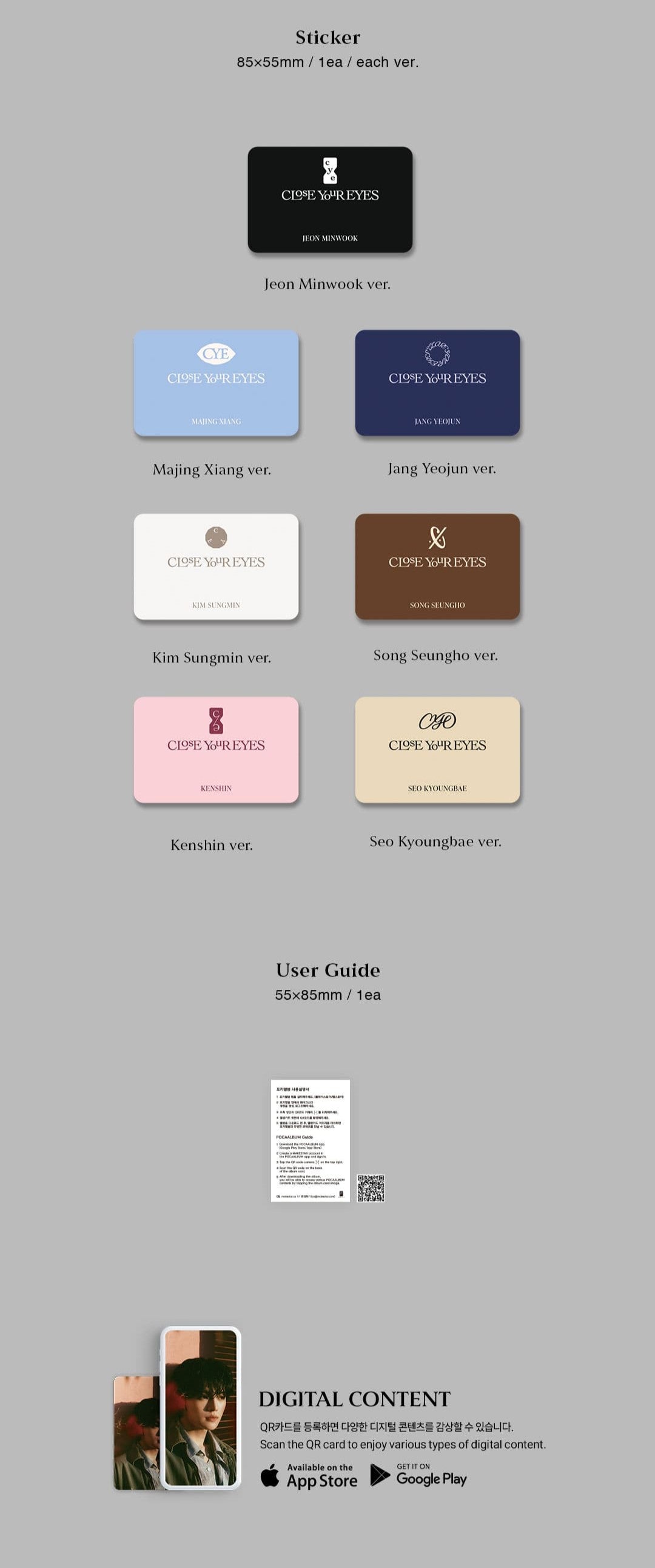 CLOSE YOUR EYES The 1st Mini Album – ETERNALT (POCA ALBUM) (Random)