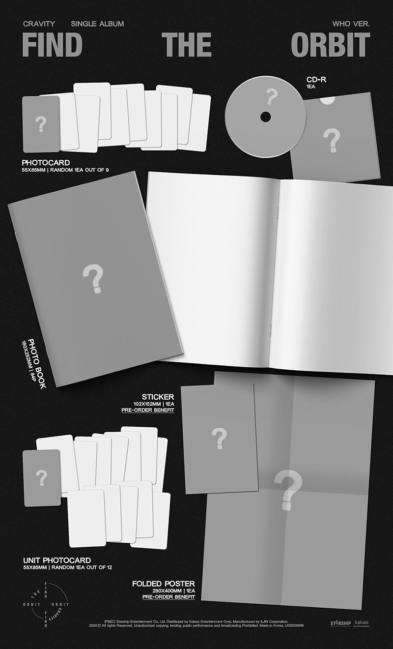 CRAVITY Single Album – FIND THE ORBIT (WHO / ARE Ver.) (Random)