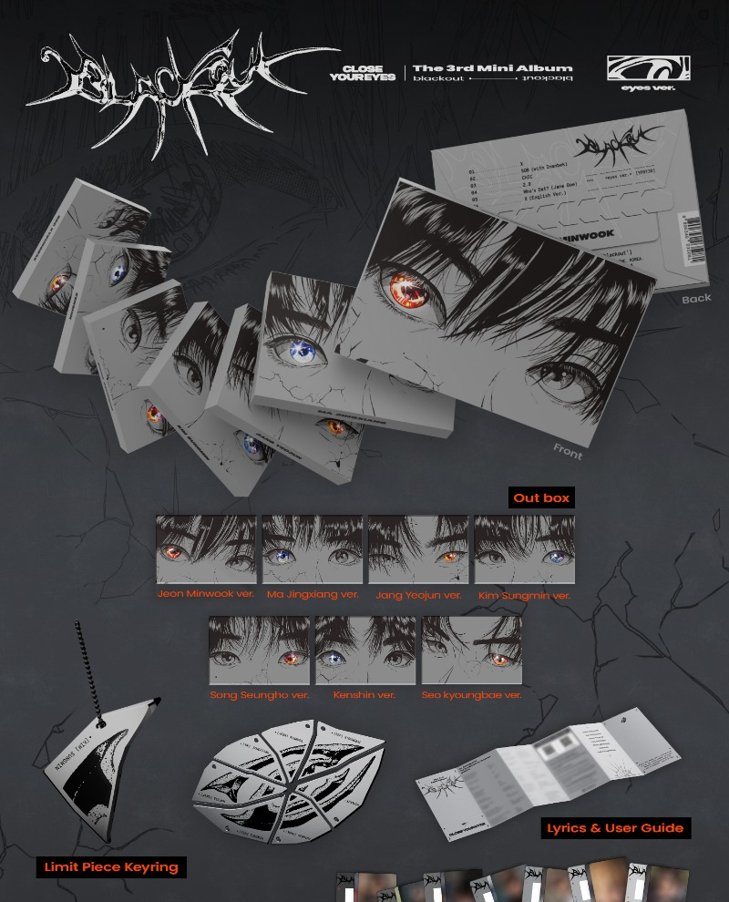 CLOSE YOUR EYES The 3rd Mini Album - blackout (eyes Ver.) (Random)